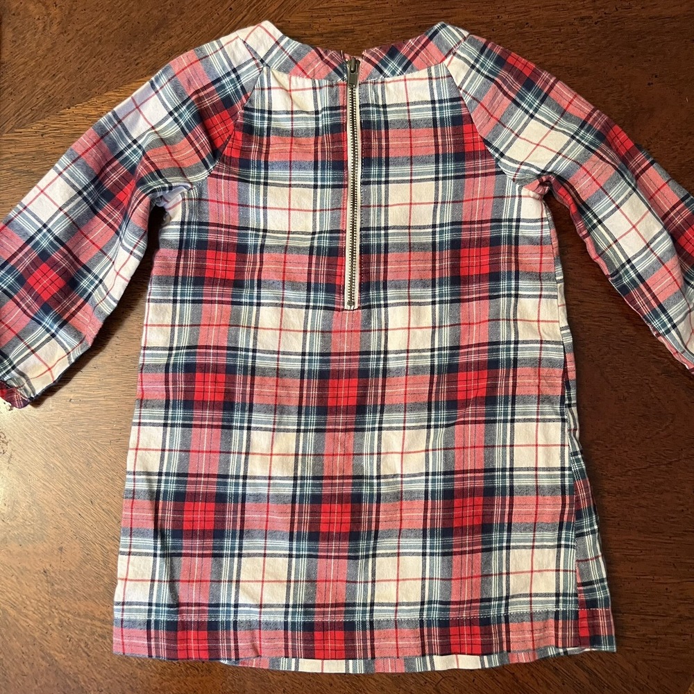 babyGAP‎ Girls Sz 2 Red Multi-color Plaid Christmas Holiday Dress - Picture 5 of 8